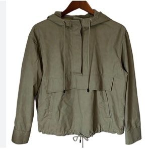 ZARA Army Green Button Up Rain Jacket - XS